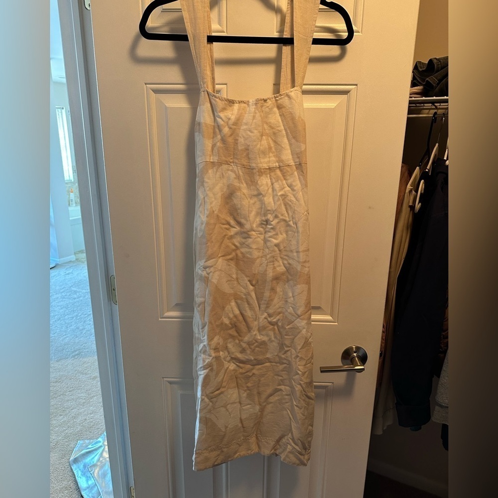 PILCRO Anthropologie Sleeveless Square-Neck Linen Midi Dress Size M NWT - Picture 4 of 7